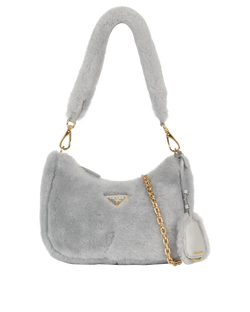 Re-Edition Shearling Mini Bag, Shearling, Grey, A3/31, DB/S, 4*